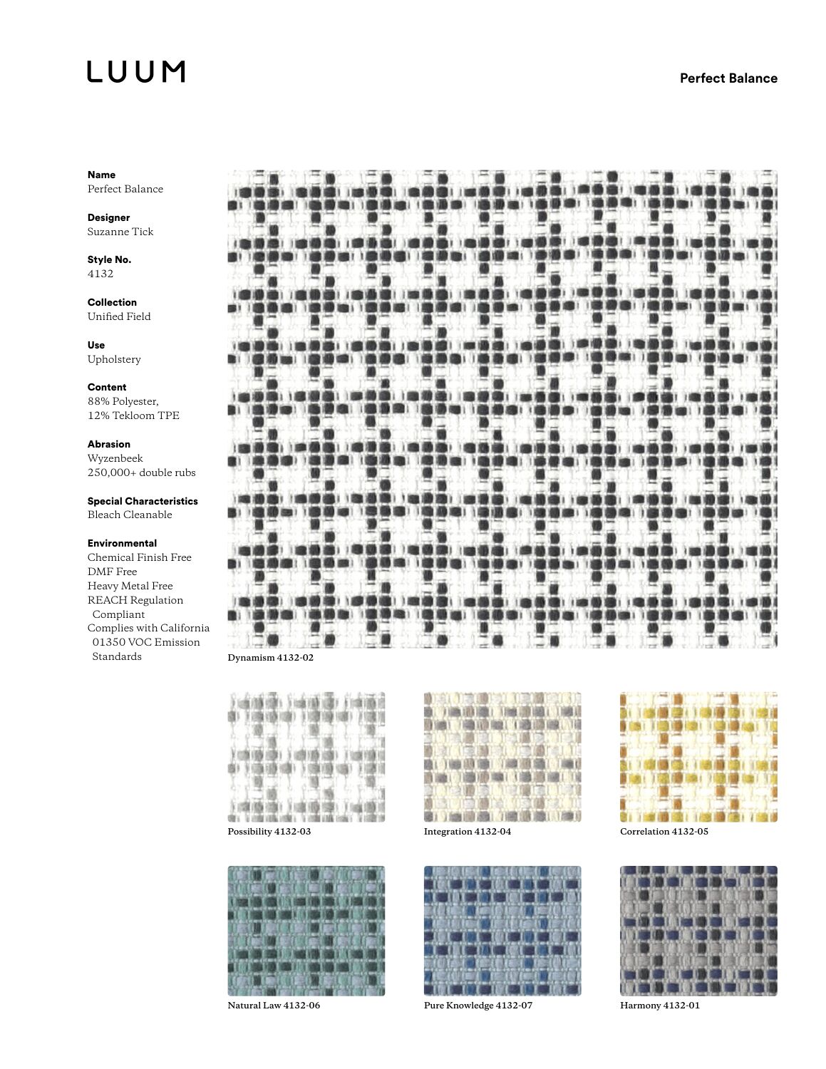 Perfect Balance - 4132 Sample Card