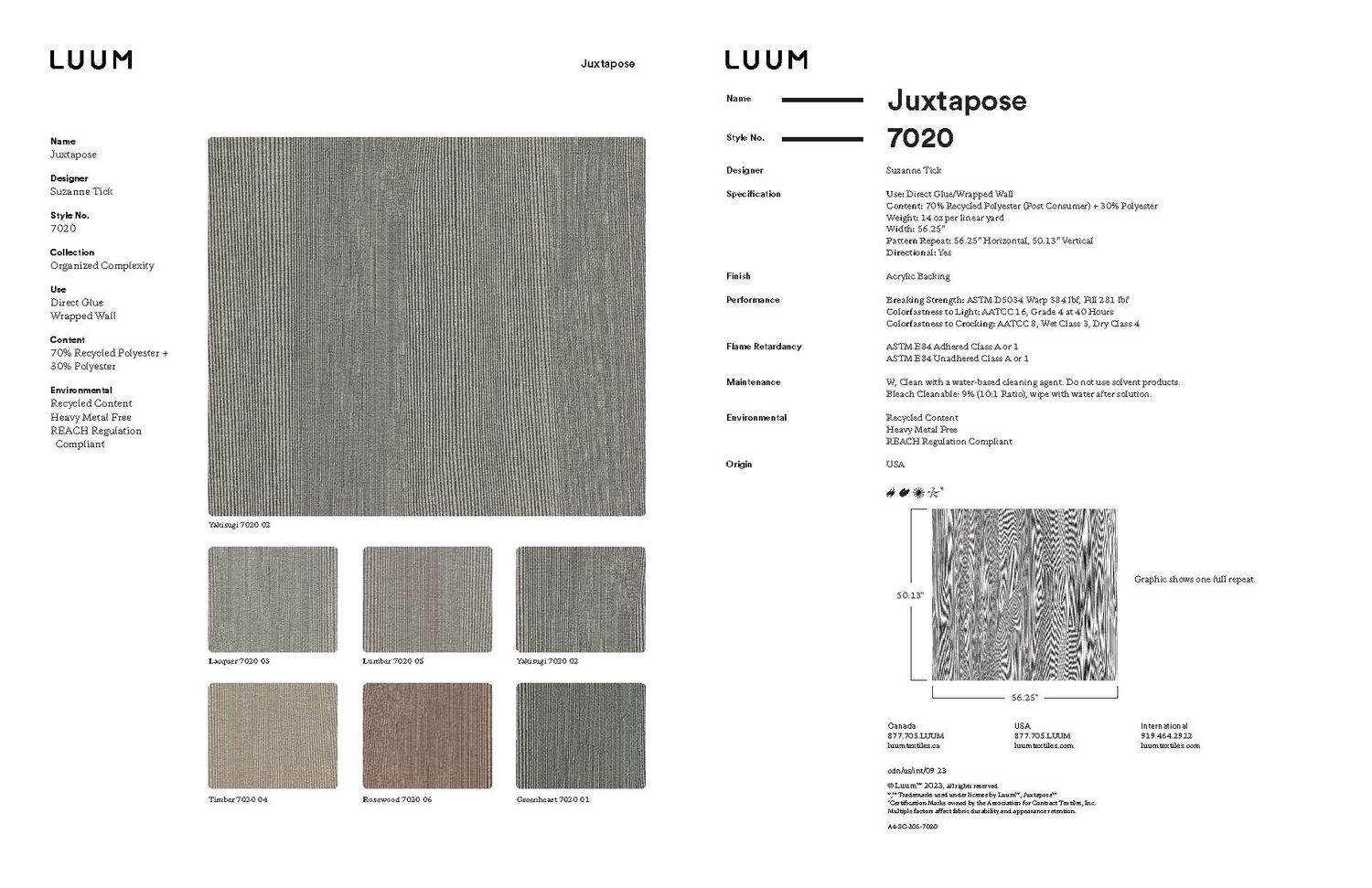 Juxtapose - Lacquer - 7020 - 03 - Half Yard Sample Card