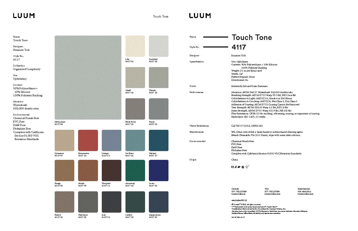 Touch Tone - Liriope - 4117 - 21 Sample Card