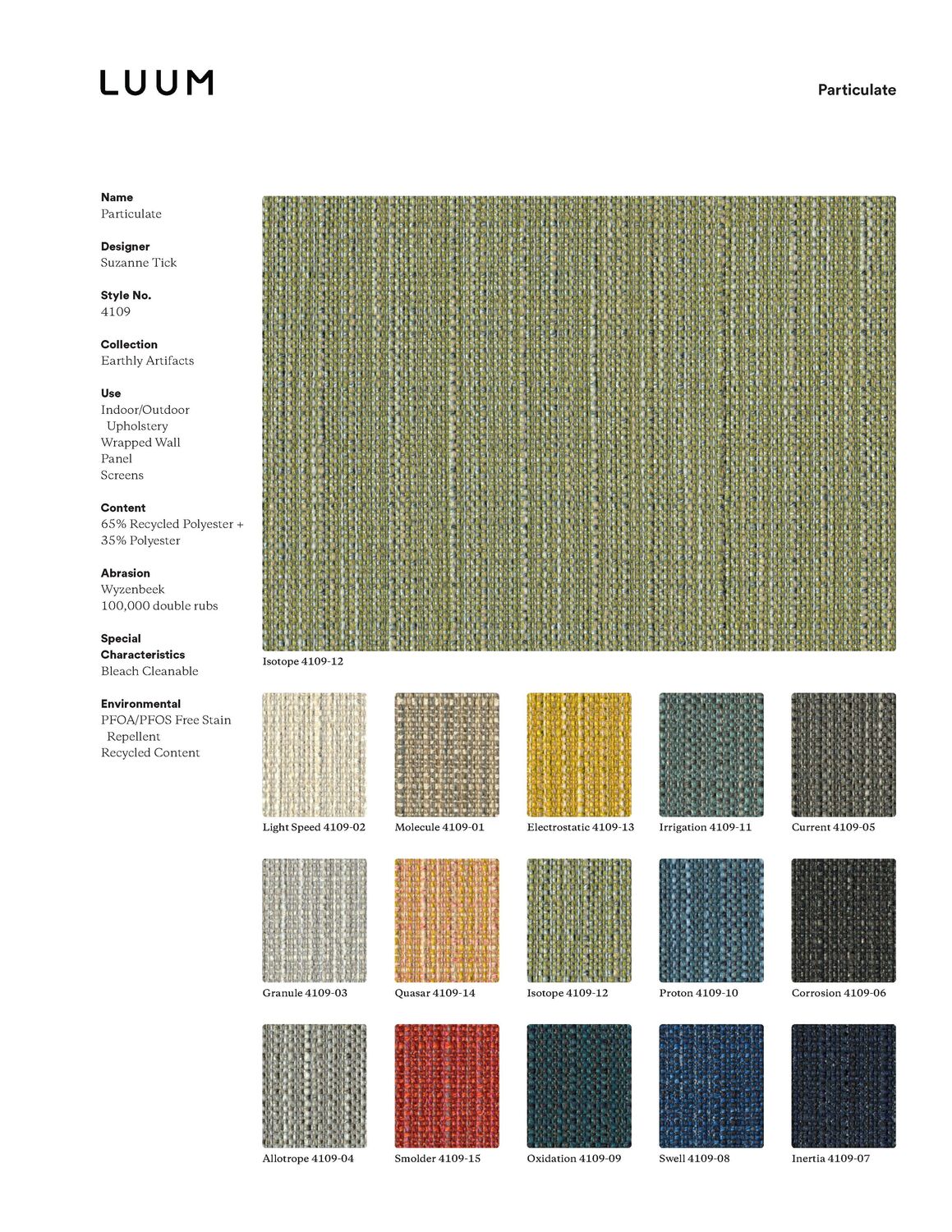 Particulate - Swell - 4109 - 08 - Half Yard Sample Card