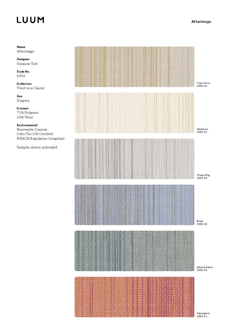 Afterimage - Alpenglow - 6003 - 01 Sample Card