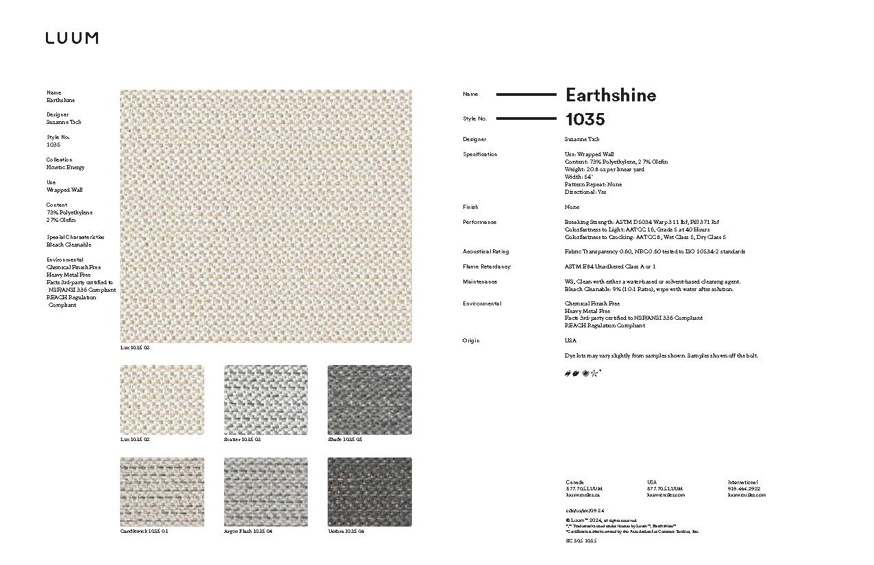 Earthshine - Candlewick - 1035 - 01 Sample Card