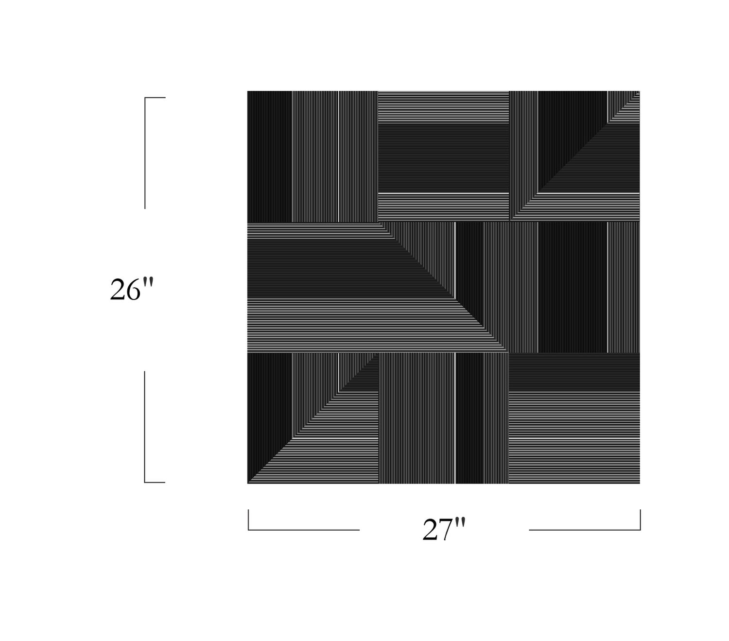 Mitered - Black Walnut - 4086 - 01 - Half Yard Pattern Repeat Image